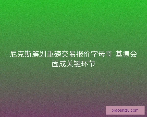 尼克斯筹划重磅交易报价字母哥 基德会面成关键环节